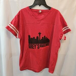 L.A.T Greys Anatomy Womens Football Style Jersey Tshirt Eric DANE 2014 SZ XL VTG